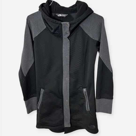 COPY - THE NORTH FACE Ws ReCOVER UP Fleece Hooded Jacket Coat BLack Gray size L… - Picture 1 of 5